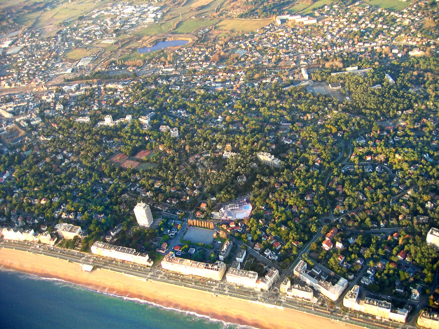 Vue aerienne en grand format de la plage de La Baule